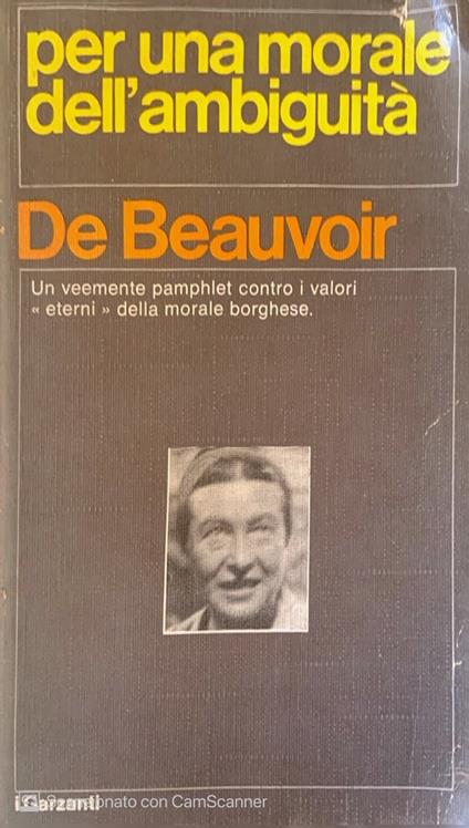 Per una morale dell' ambiguità - Simone de Beauvoir - copertina