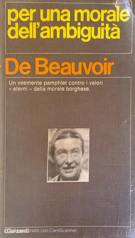Per una morale dell' ambiguità - Simone de Beauvoir - copertina