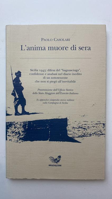 L' anima muore di sera - copertina