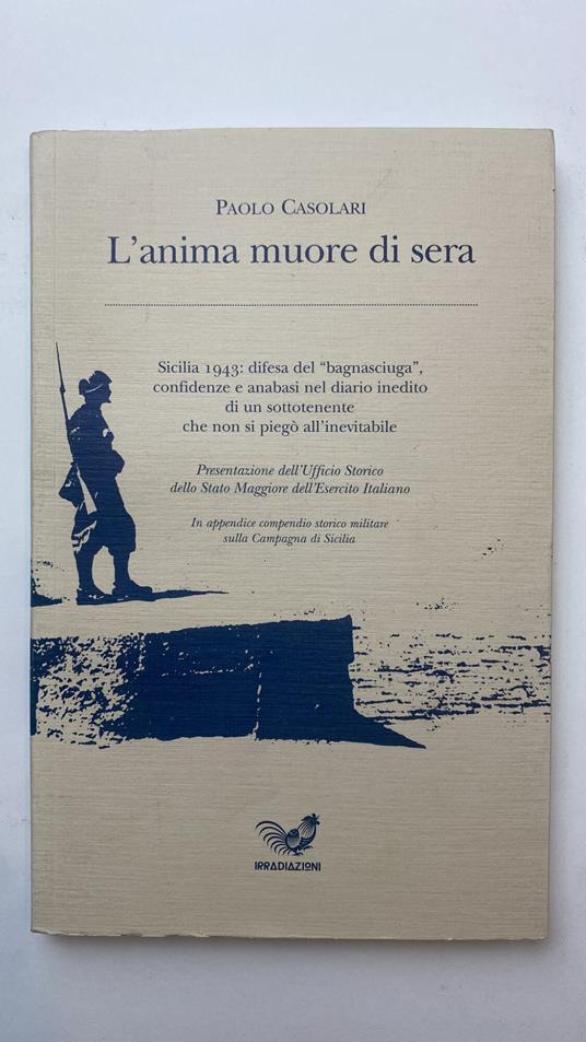 L' anima muore di sera - copertina