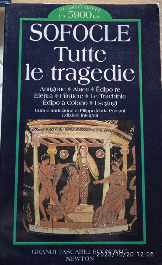 Tutte le tragedie - Sofocle - copertina