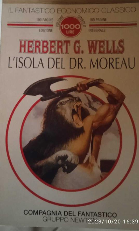 L' isola del dr Moreau - copertina
