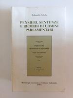 Pensieri, sentenze e ricordi di uomini parlamentari