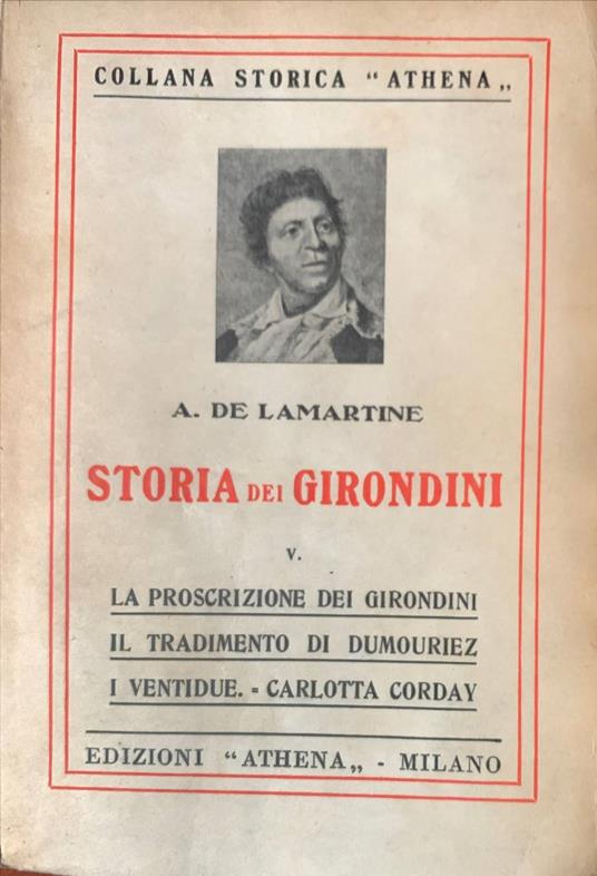 Storia dei girondini - Alphonse de Lamartine - copertina