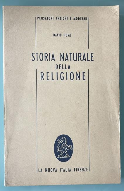 Storia naturale della religione - David Hume - copertina