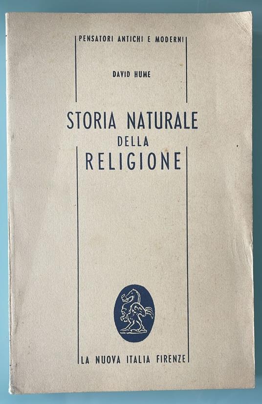 Storia naturale della religione - David Hume - copertina