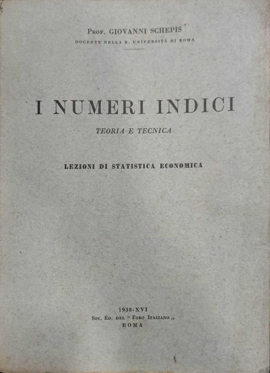 I numeri indici - copertina