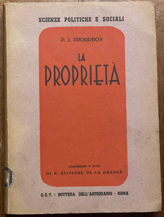la proprietà - copertina