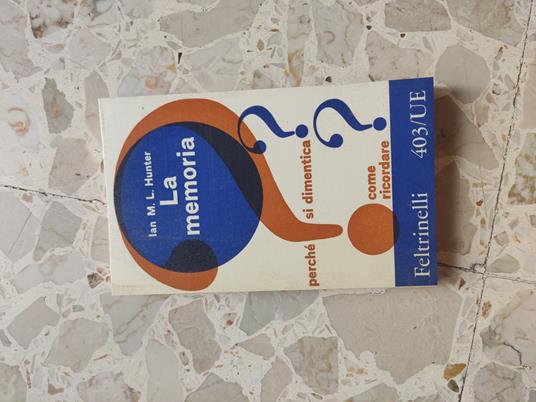 La memoria - Ian M. L. Hunter - copertina