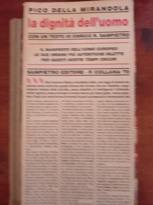 La dignità dell'uomo - copertina
