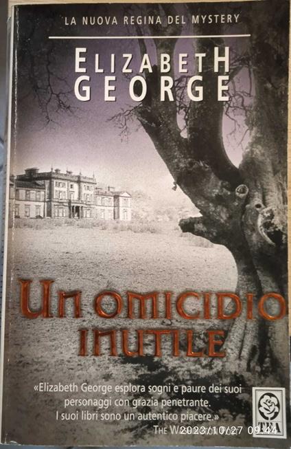 Un omicidio inutile - Elizabeth George - copertina