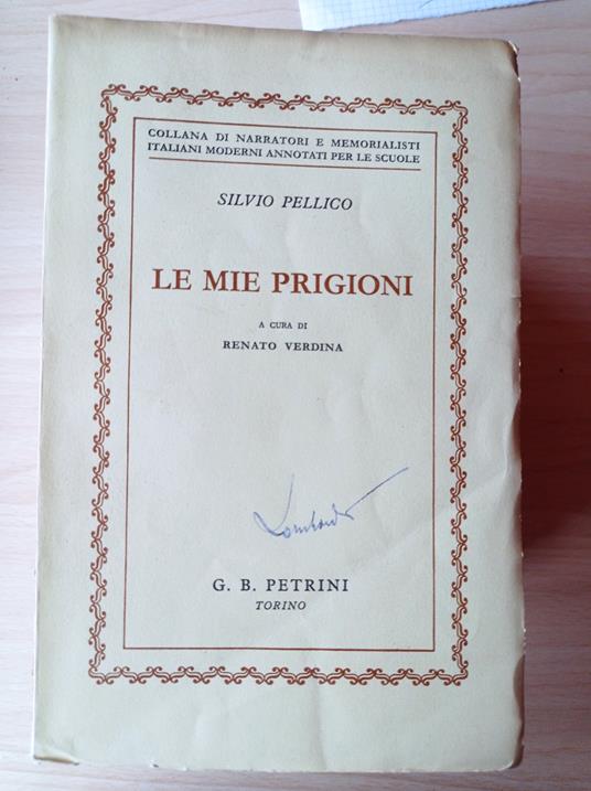 Le mie prigioni - Silvio Pellico - copertina