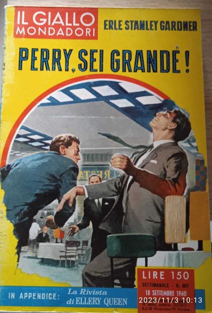 Perry, sei grande! - Erle Stanley Gardner - copertina