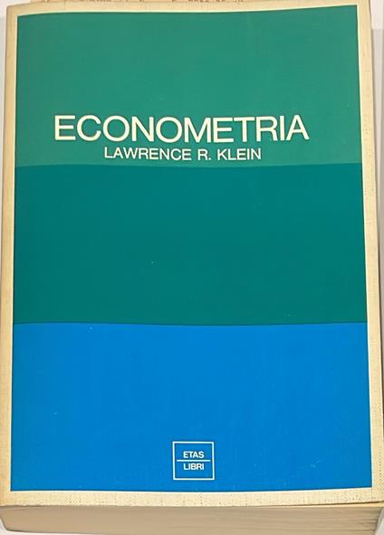 Econometria - Lawrence R. Klein - copertina