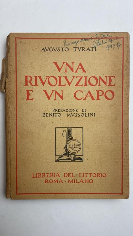 Una rivoluzione e un capo - Augusto Turati - copertina