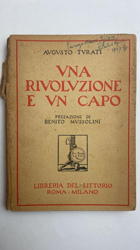 Una rivoluzione e un capo - Augusto Turati - copertina