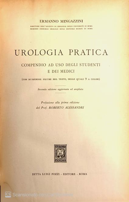 Urologia pratica - Ermanno Mingazzini - copertina