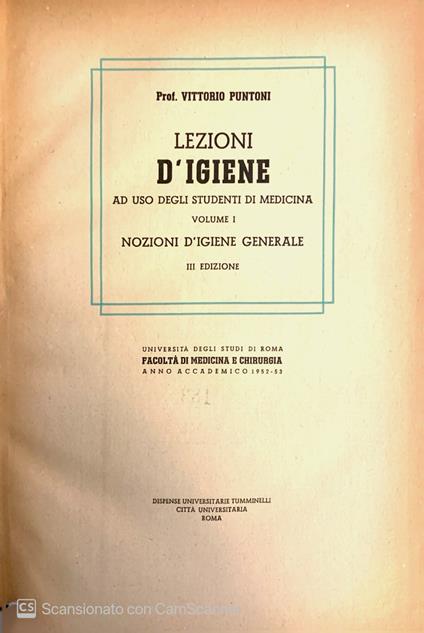Lezioni d' igiene Vol. 1-2 - Vittorio Puntoni - copertina