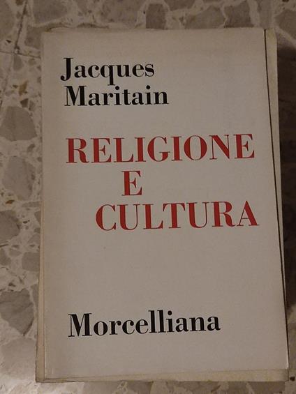 Religione e cultura - Jacques Maritain - copertina