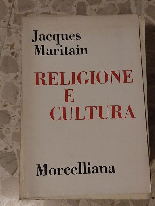 Religione e cultura - Jacques Maritain - copertina