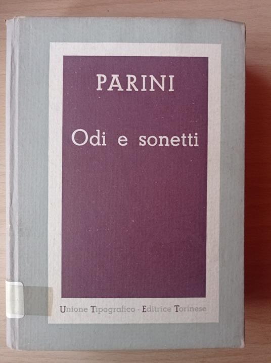 Odi e sonetti - Giuseppe Parini - copertina