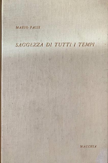 Saggezza di tutti i tempi - Mario Passi - copertina