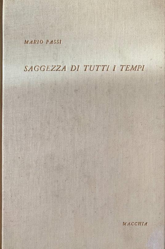 Saggezza di tutti i tempi - Mario Passi - copertina