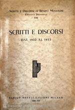 Scritti e discorsi dal 1932 al 1934