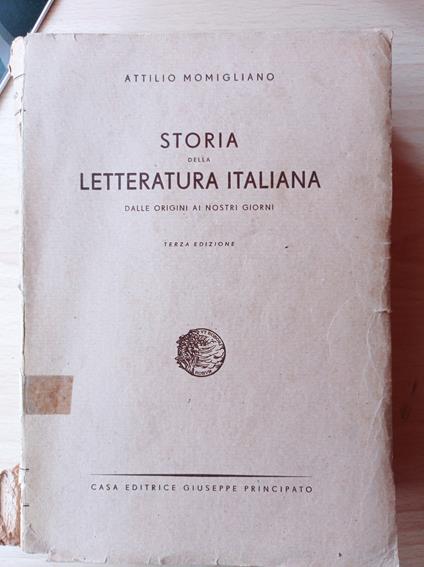 Storia della letteratura italiana - Attilio Momigliano - copertina