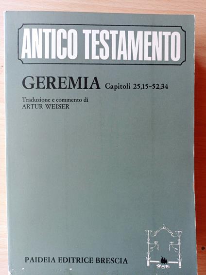 Geremia. Capitoli 25, 15-52, 34 - copertina
