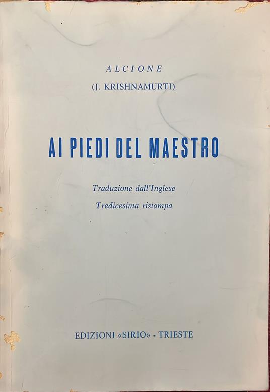Ai piedi del maestro - copertina