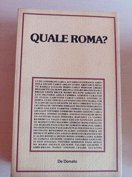 Quale Roma? - copertina