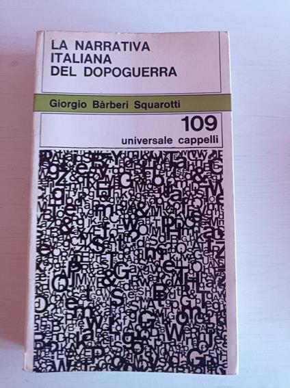 La narrativa italiana del dopoguerra - Giorgio Squarotti Barberi - copertina