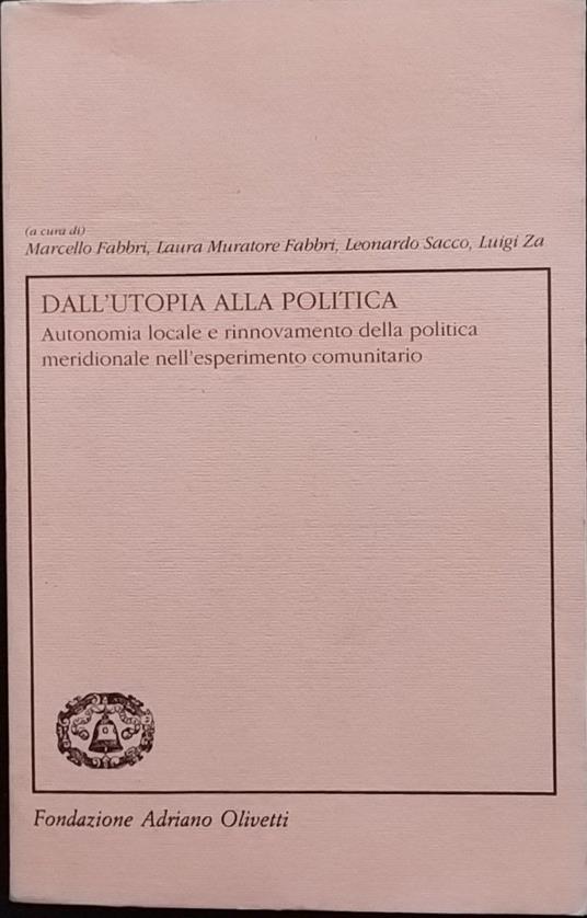 Dall'utopia alla politica - copertina