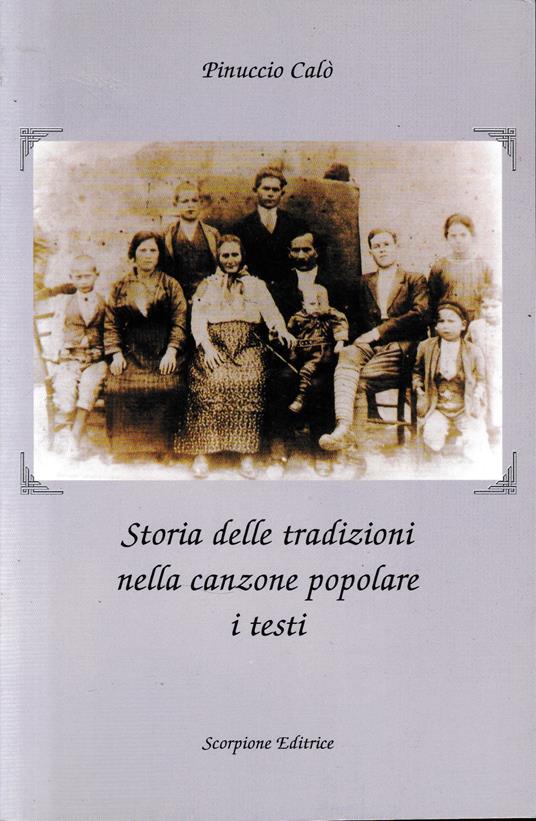 Storia delle tradizioni nella canzone popolare i testi - copertina