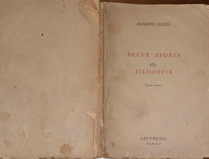 Breve storia della filosofia - Augusto Guzzo - copertina