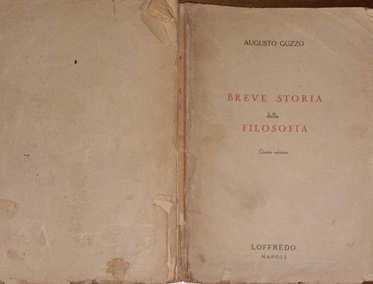 Breve storia della filosofia - Augusto Guzzo - copertina