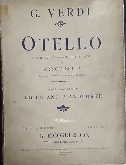 Otello - Giuseppe Verdi - copertina
