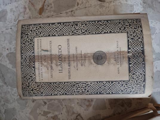 Il mondo - Arthur Schopenhauer - copertina