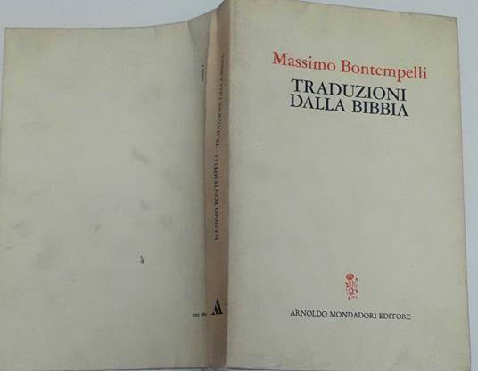 Traduzioni dalla Bibbia - Massimo Bontempelli - copertina
