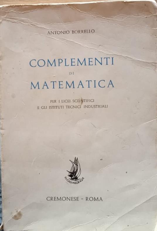 Complementi di matematica - copertina