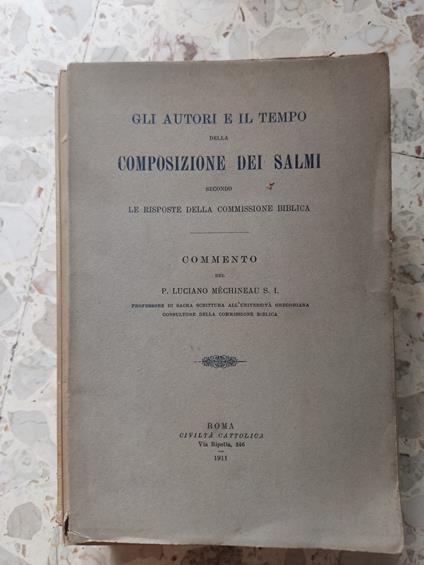 Gli autori e il tempo della composizione dei salmi - copertina