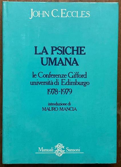 La Psiche Umana: Le Conferenze Gifford - copertina