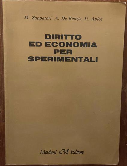 diritto ed economia per sperimentali - copertina