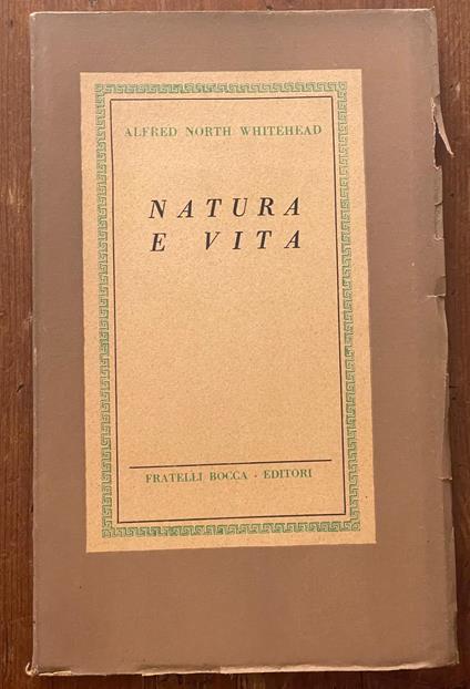natura e vita - Alfred North Whitehead - copertina