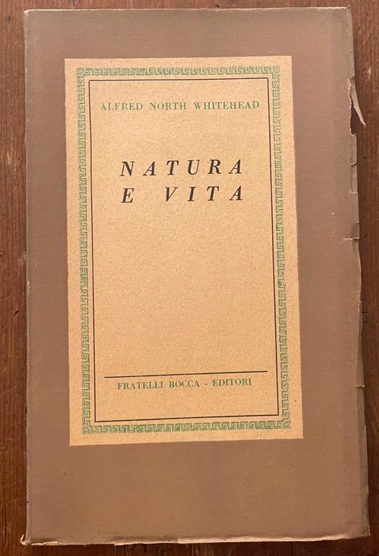 natura e vita - Alfred North Whitehead - copertina
