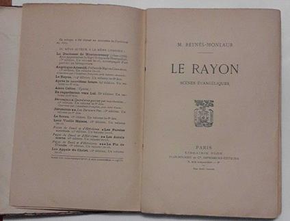 Le Rayon. Scenes evangeliques - copertina
