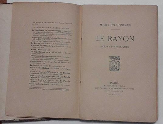Le Rayon. Scenes evangeliques - copertina