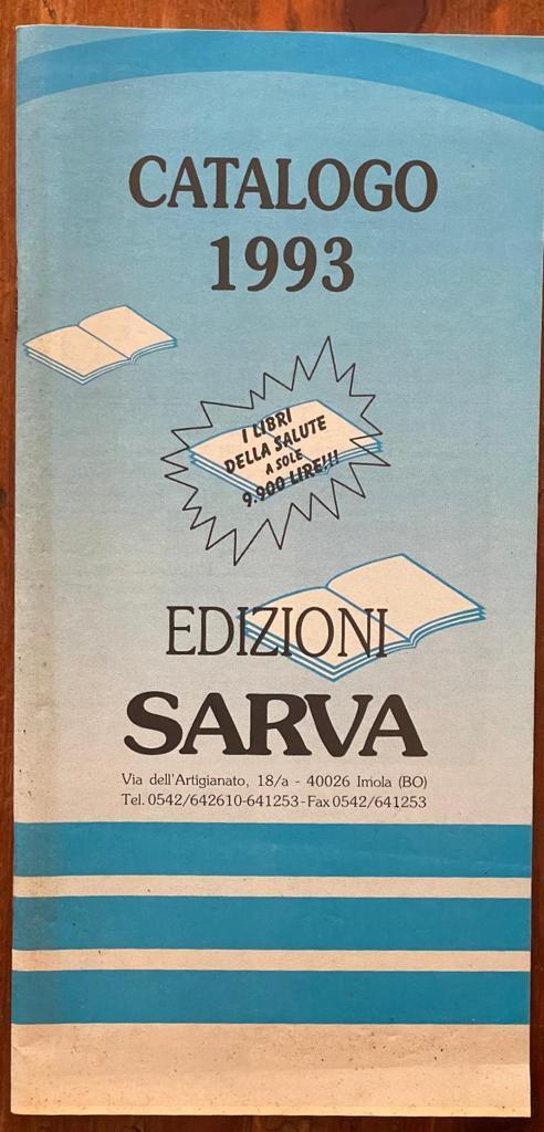 catalogo 1993 edizioni sarva - copertina