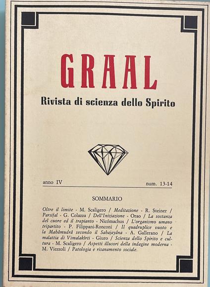 Graal. Rivista di scienza dello Spirito. Anno IV-Vol. IV-Num. 13-14 - copertina